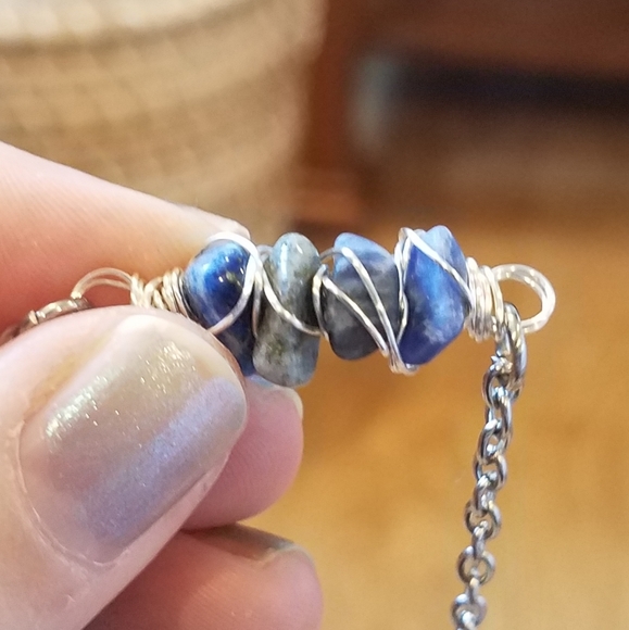 Coyote Foot Bone Sodalite Wrapped Choker - Picture 6 of 12